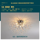 GobekUsa Golden Dandelion Crystal Chandelier: Warm Nordic LED Ceiling Lamp for Romantic Living Room.