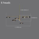 GobekUsa Lotus Leaf Glass Iron Chandelier for Bedroom Living Room Hall Lighting