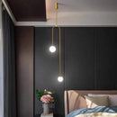 GobekUsa Glass Ball Brass Pendant Lights LED for Restaurant and Bedroom Lighting