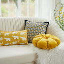 GobekUsa Geometric Elephant Chenille Cushion Cover, Soft Fringed Pillow Case, Home Decoration