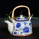 GobekUsa Blue and White Porcelain Tea Pot Clay Yixing Coffee Teapot Gaiwan Samovar