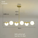 GobekUsa Gold Glass Ball LED Pendant Light for Kitchen Dining Room Lighting