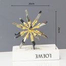 GobekUsa Crystal Metal Sea Urchin Figurine Home Decor Ornament