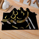 GobekUsa Kitchen Table Mats Set of 4, 42*32cm, Cotton Linen Coasters for Dining Home Decor