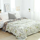 GobekUsa Japanese Cotton Single Bedspread with Pillow Towel - Floral Birds Design