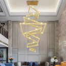 GobekUsa Crystal Chandelier: Elegant Living Room & Stair Pendant Light