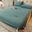 GobekUsa Cozy Velvet Fitted Sheet: Thick Warm Bed Cover for Bedroom Living Room