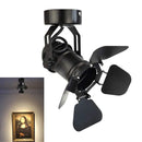 GobekUsa Industrial Ceiling Spotlight Lamp with Foldable Flippers for Hallway Art Light