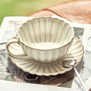 GobekUsa Ceramic Afternoon Tea Cup Set for Breakfast Lemon Tea Milk Coffeeware