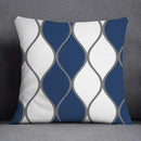 GobekUsa Blue Geometric Floral Design Pillowcase - Modern Home Decor Cushion Cover
