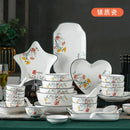 GobekUsa Bone China Rice Noodles Bowl and Dinner Plate Set
