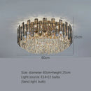 GobekUsa Gold Crystal Chandelier for Living Room Luxury Lighting Fixture