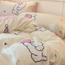 GobekUsa Cartoon Printed Cotton Quilt Cover Set - Soft, Breathable, Colorfast Bedding
