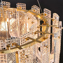 GobekUsa Dimmable LED Copper Ceiling Chandelier for Luxurious Living Room Lighting