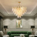GobekUsa Leaf Glass Chandelier - Nordic Style Light Luxury Pendant Lamp