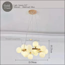 GobekUsa LED Glass Chandelier Pendant Lamp for Living Room Dining Room Lighting