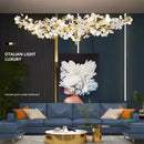GobekUsa Ginkgo Branch Leaf LED Ceiling Chandelier - Modern Nordic Design for Home Decor