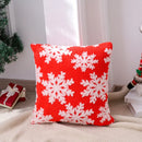 GobekUsa Christmas Patchwork Embroidered Snowflake Pillow Covers 45x45 Red White Home Decor