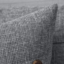 GobekUsa Linen Button Sofa Cushion Cover Set for Living Room and Bed