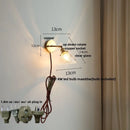 GobekUsa Green Glass LED Wall Sconce, Modern Nordic Rotate Copper Stair Light