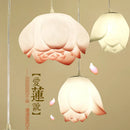 GobekUsa Lotus Glass Pendant Lamp: Elegant Pink Lotus Lighting for Home Decor