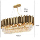GobekUsa Crystal Chandelier: Elegant Villa Pendant Lights for Living Room and Bedroom