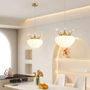 GobekUsa Gold Crown Pendant Light: Luxe Cloud Hanging Lamp for Children's Bedroom and Living Room