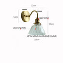 GobekUsa Clear Glass LED Wall Sconce Pull Chain Switch Modern Stair Light