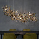 GobekUsa Leaf Sequin Ceiling Chandelier for Modern Living Room, Restaurant, Bar, and Shop Window