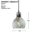 GobekUsa Gourd Glass Pendant Lamps Clear Amber Modern Dining Room Hanging Lights
