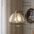 GobekUsa Antique Glass LED Pendant Lamp, Adjustable Loft Kitchen Light Fixture
