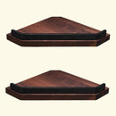 GobekUsa Black Walnut Bathroom Set: Towel Rack, Bar, Shelf, Toilet Paper Holder, Brush Stand