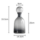 GobekUsa Amber Glass Vase Hydroponics Desk Decoration Modern Home Decor