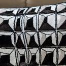 GobekUsa Geometric Jacquard Embroidered Pillow Cover in Modern Minimalist Black and White Style