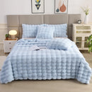 GobekUsa Bubble Rabbit Velvet Blanket: Soft Plush Sofa Cover for All Seasons