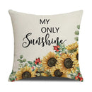 GobekUsa Lavender Flower Linen Pillowcase for Sofa Car, Living Room Decor, Throw Pillow Case