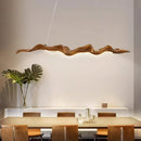 GobekUsa Leaf Pendant Light: Modern Wood Hanging Lamp for Kitchen Dining Office Decor