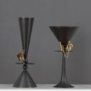 GobekUsa Geometric Bronze Vase for Home Decor