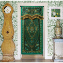 GobekUsa Botanic Garden Velvet Blackout Curtains - Retro Emerald Green - Luxury Quality