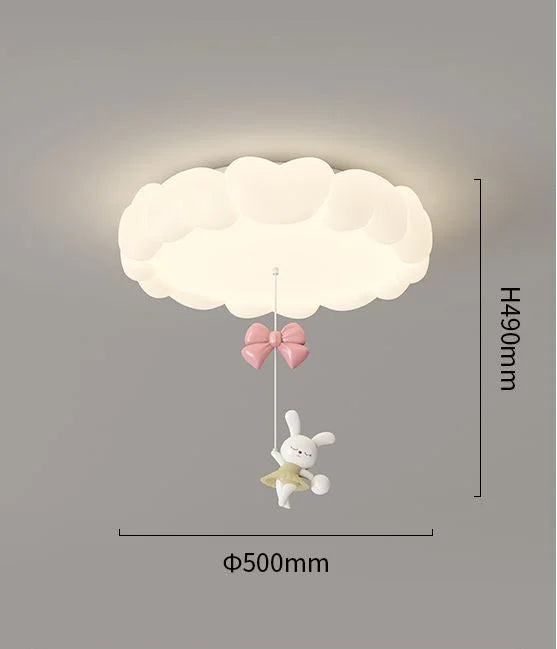 GobekUsa LED Bubble Cloud Rabbit Ceiling Light - Cream Style Warm Lighting for Children's Room, photo 11 of 11