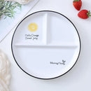 GobekUsa 8" Round Grid Plate - Perfect for Solo Dining or Family Breakfast
