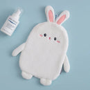 GobekUsa Cartoon Rabbit Hand Towel: Kids Coral Velvet Quick Dry Microfiber Towel