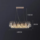 GobekUsa Crystal Chandelier: Elegant Living Room & Bedroom Pendant Light
