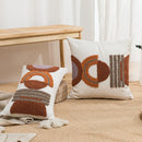 GobekUsa Half-circle Tufted Cotton Canvas Embroidery Throw Pillow Cover - Modern & Stylish