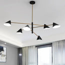 GobekUsa Cone Shade Chandelier: Minimalist Nordic Design for Living and Dining Rooms