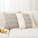 GobekUsa Handmade Tassel Cushion Cover Retro Jacquard Patchwork Fringed Pillow Cover