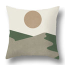 GobekUsa Green Plants Geometric Print Pillow Cover - Home Sofa Cushion Cover