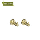 GobekUsa Brushed Gold Bathroom Accessories Set: Wall Mount Shelf, Toilet Paper Holder, Towel Bar, Robe Hook