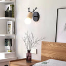 GobekUsa Black Wooden Wall Light Modern E27 LED Sconce Living Room Decor