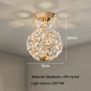 European K9 Crystal Mini Pendant Light in Polished Chrome